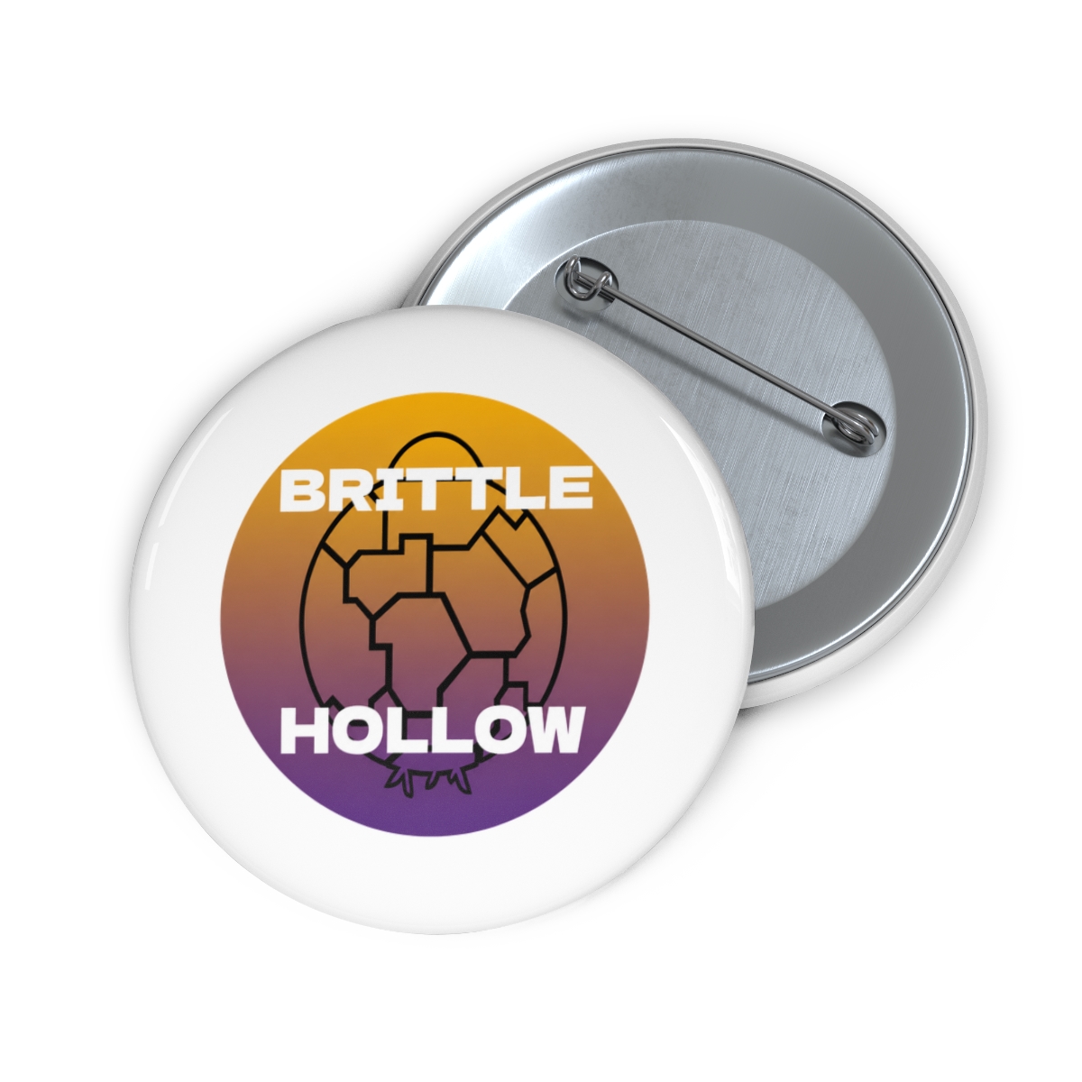 Brittle Hollow - Outer Wilds Inspired Minimalistic Space Design Pin - alternate angle 1, merchandise
