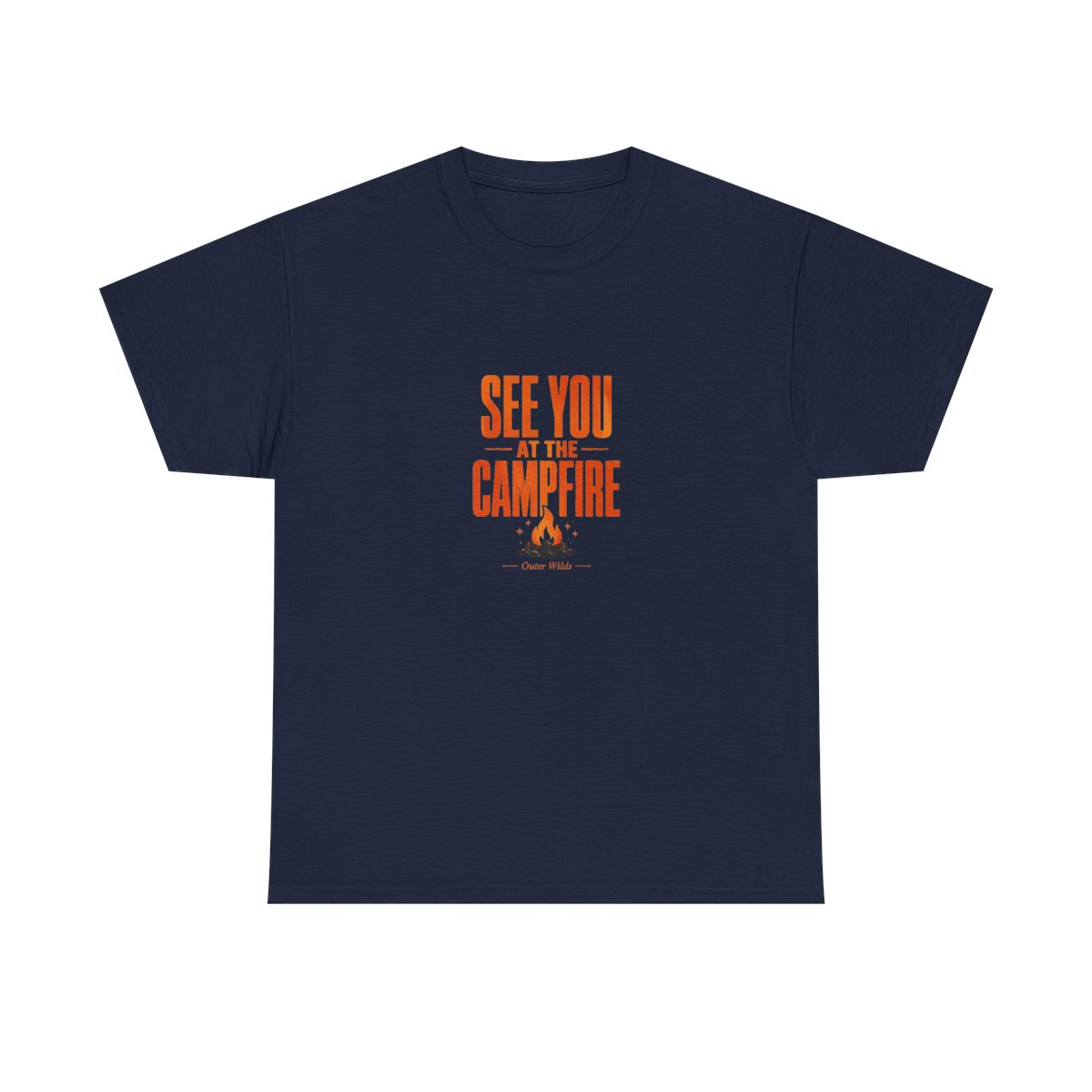 Outer Wilds "SEE YOU AT THE CAMPFIRE" Unisex Tee - alternate angle 5, merchandise