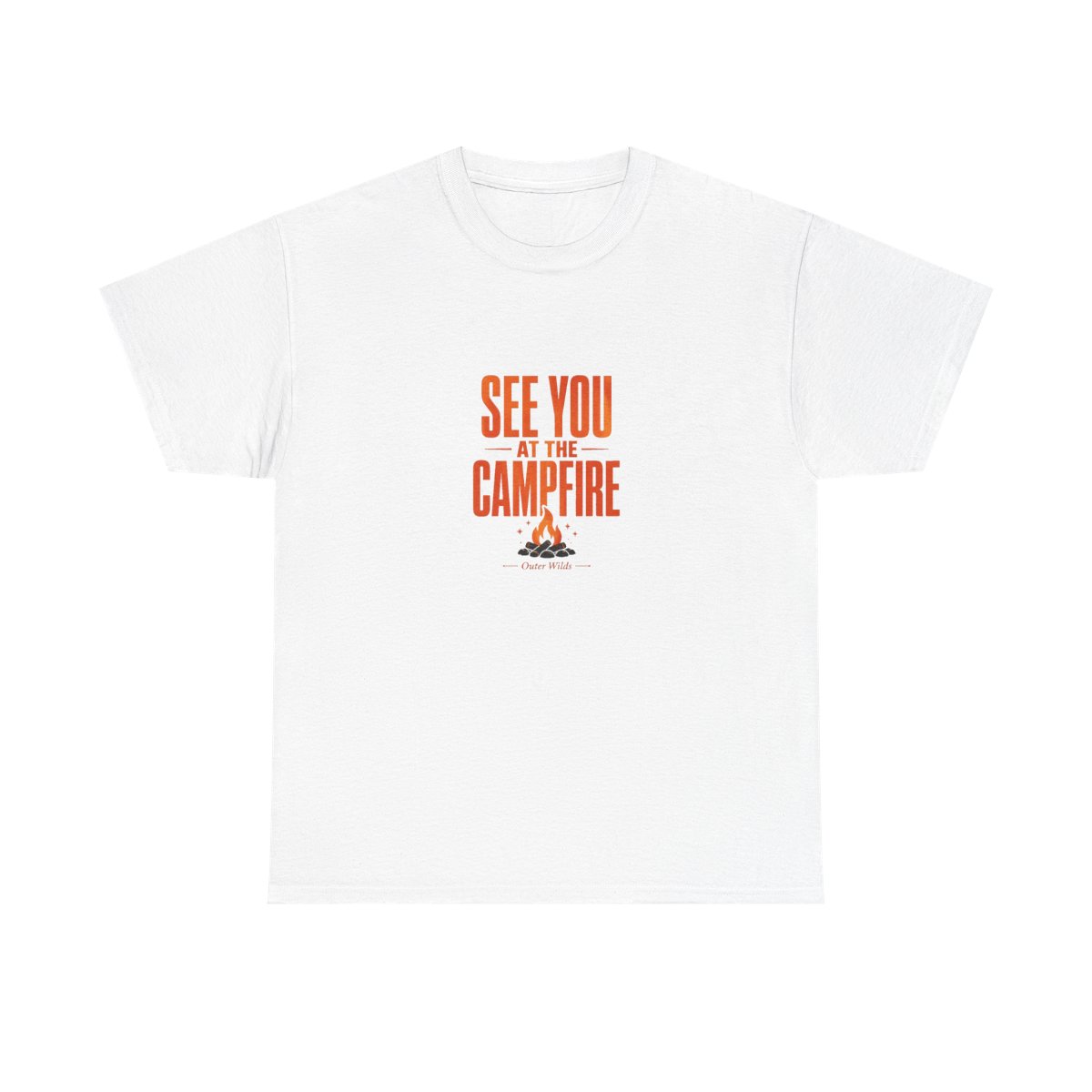 Outer Wilds "SEE YOU AT THE CAMPFIRE" Unisex Tee - alternate angle 2, merchandise