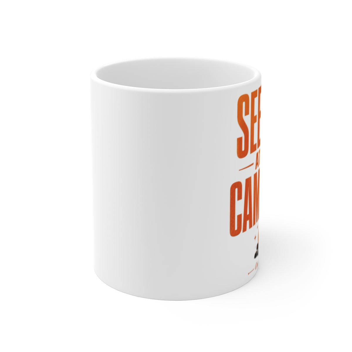 Outer Wilds "SEE YOU AT THE CAMPFIRE" White Mug - alternate angle 1, merchandise