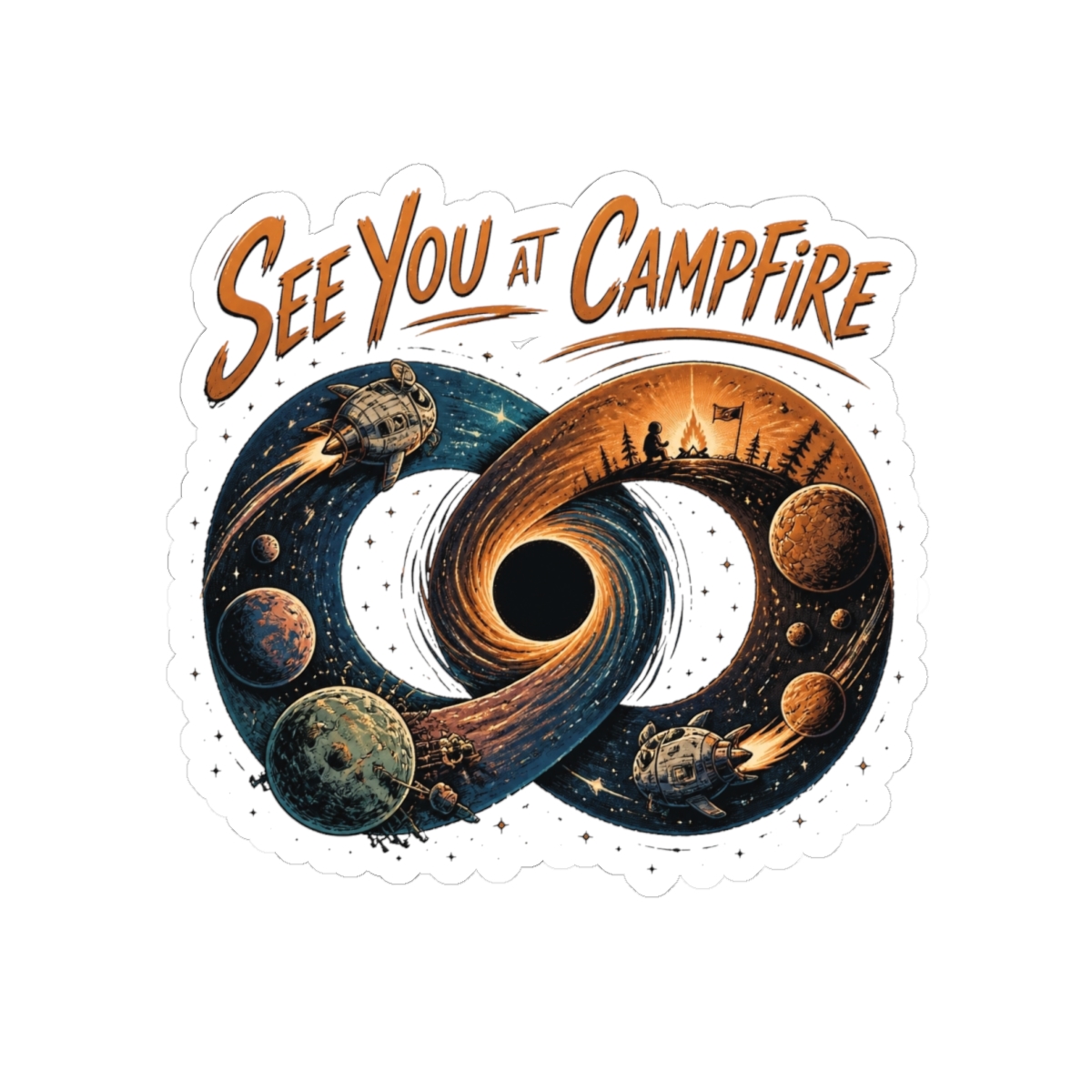 Outer Wilds "See You at Campfire" Sticker