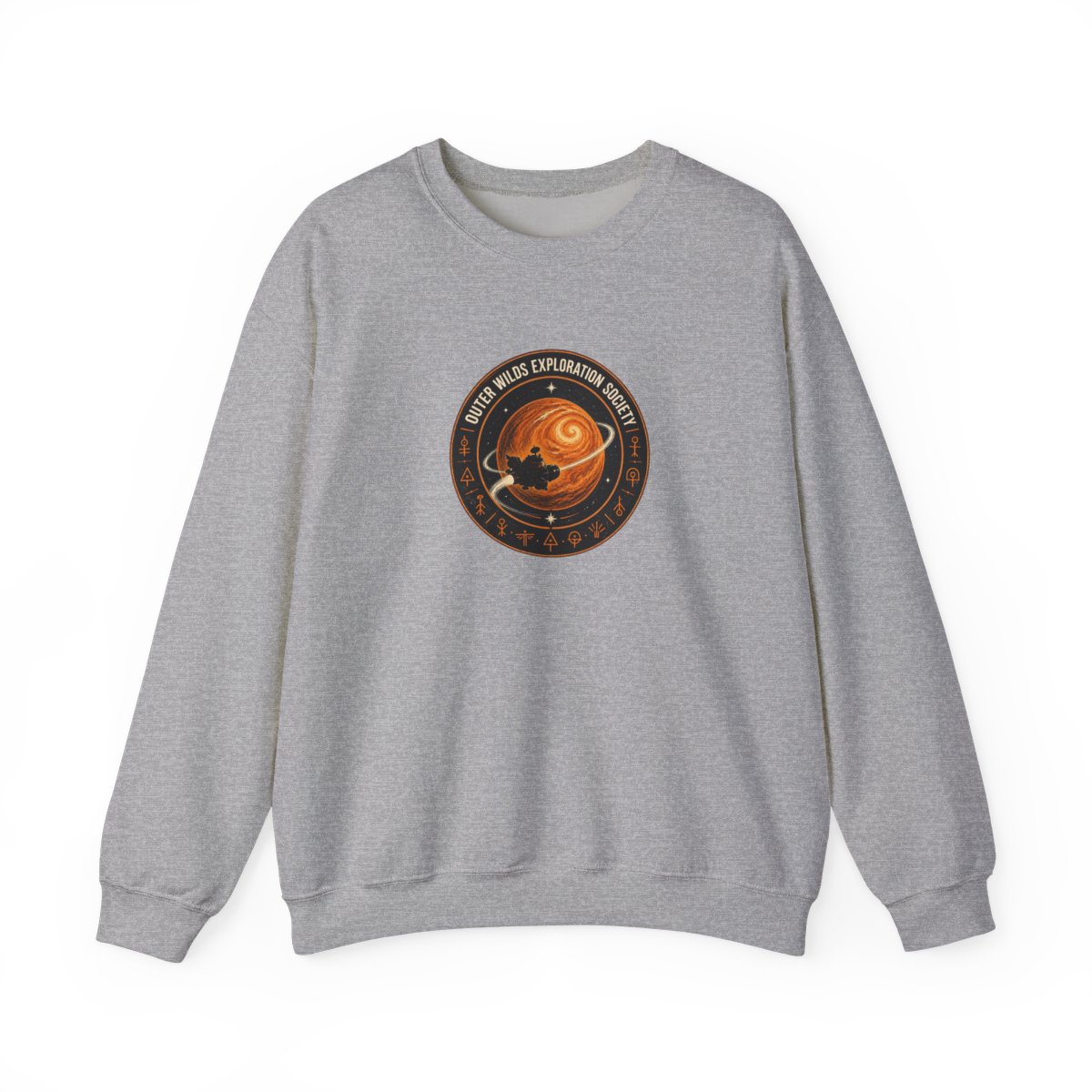 Outer Wilds "Outer Wilds Exploration Society" Crewneck - alternate angle 2, merchandise