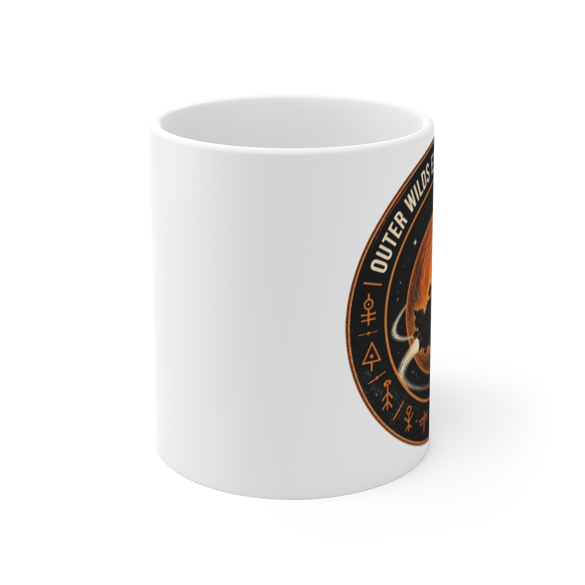 Outer Wilds "Outer Wilds Exploration Society" White Mug - alternate angle 1, merchandise